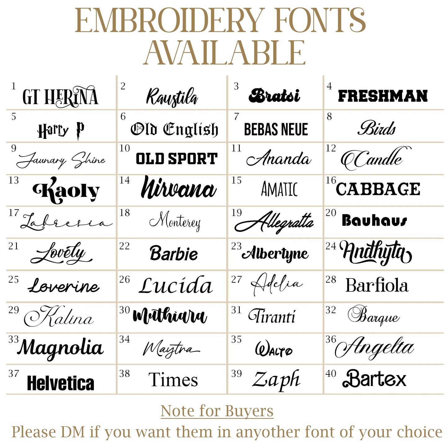 Embroidery Font, Font, Font Style, Type of Font, Type of Print, Type of embroidery, thread Style