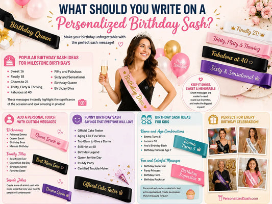 What Should You Write on a Personalized Birthday Sash?