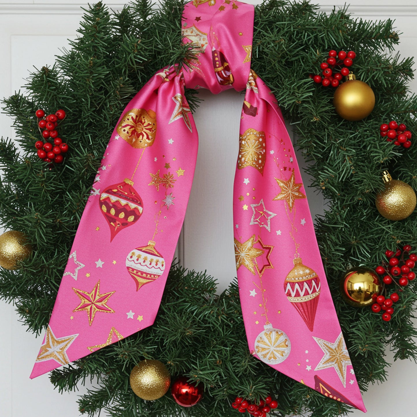 Custom Holiday Wreath Sash – Perfect for Christmas Celebrations