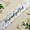 Custom Bellis Theme Wedding Sash