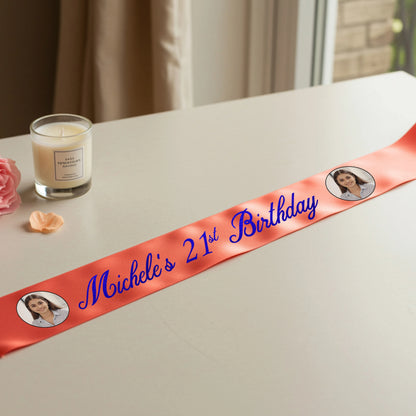 glittery sash, photo prop, 40th birthday sash,30th birthday sash, graduation sash.