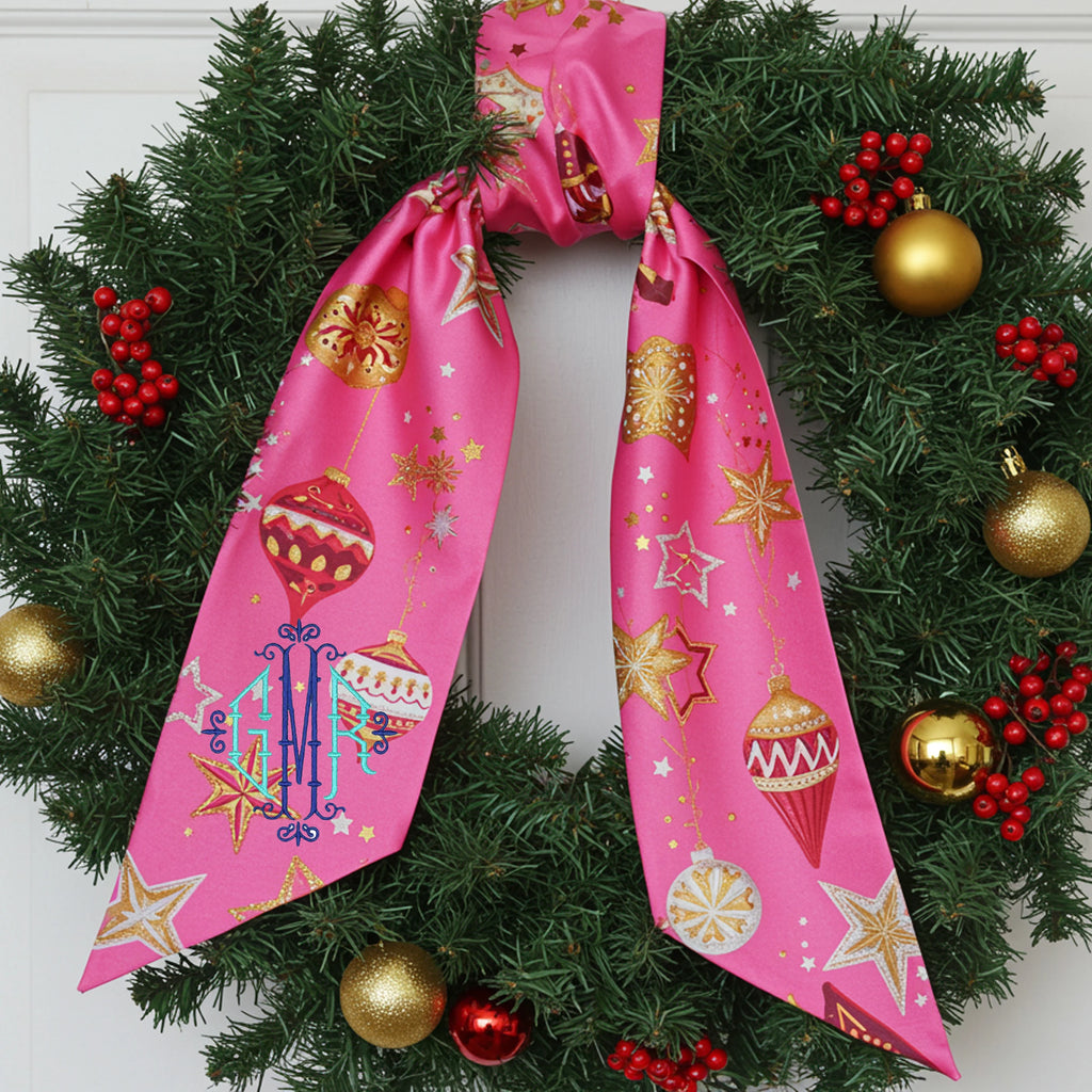 Custom Holiday Wreath Sash – Perfect for Christmas Celebrations