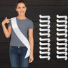 White Party Satin Sash – Smooth Plain Wear for Any Occasion