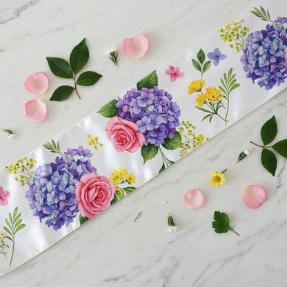 Custom Bridal Party Sash – Floral Bride to Be Accessory