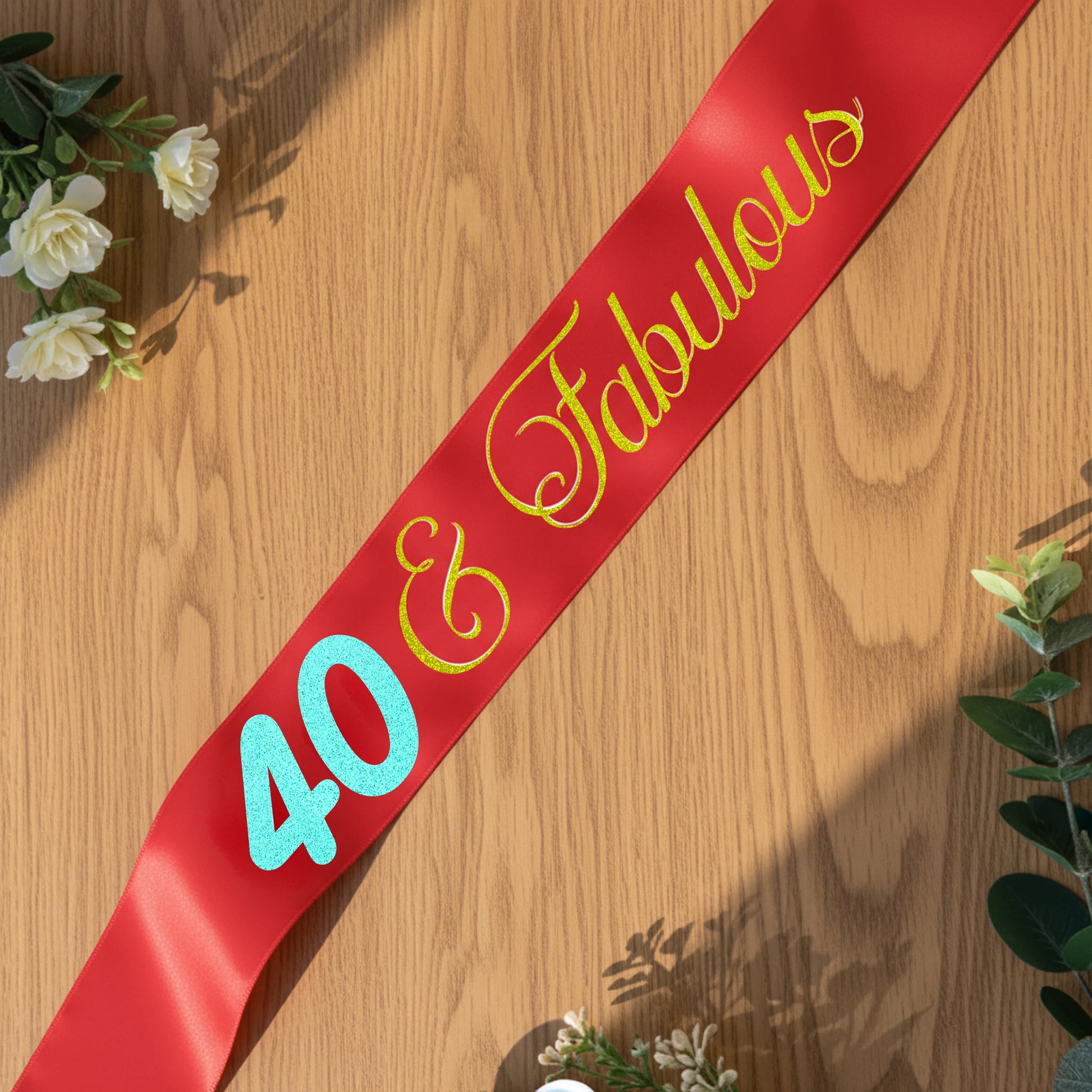 40th birthday sash, 30th birthday sash, graduation sash, baby shower sash.