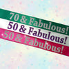 70th birthday sash, 50th birthday sash, 40th birthday sash, Party Supplies, Sash, Party Accessory, Bridal Shower Sash, Wedding Sash, Bride to Be Sash.