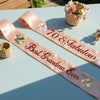 bridesmaid gifts, your text sash, hen party sash, bridal sash, wedding sash, party sash.
