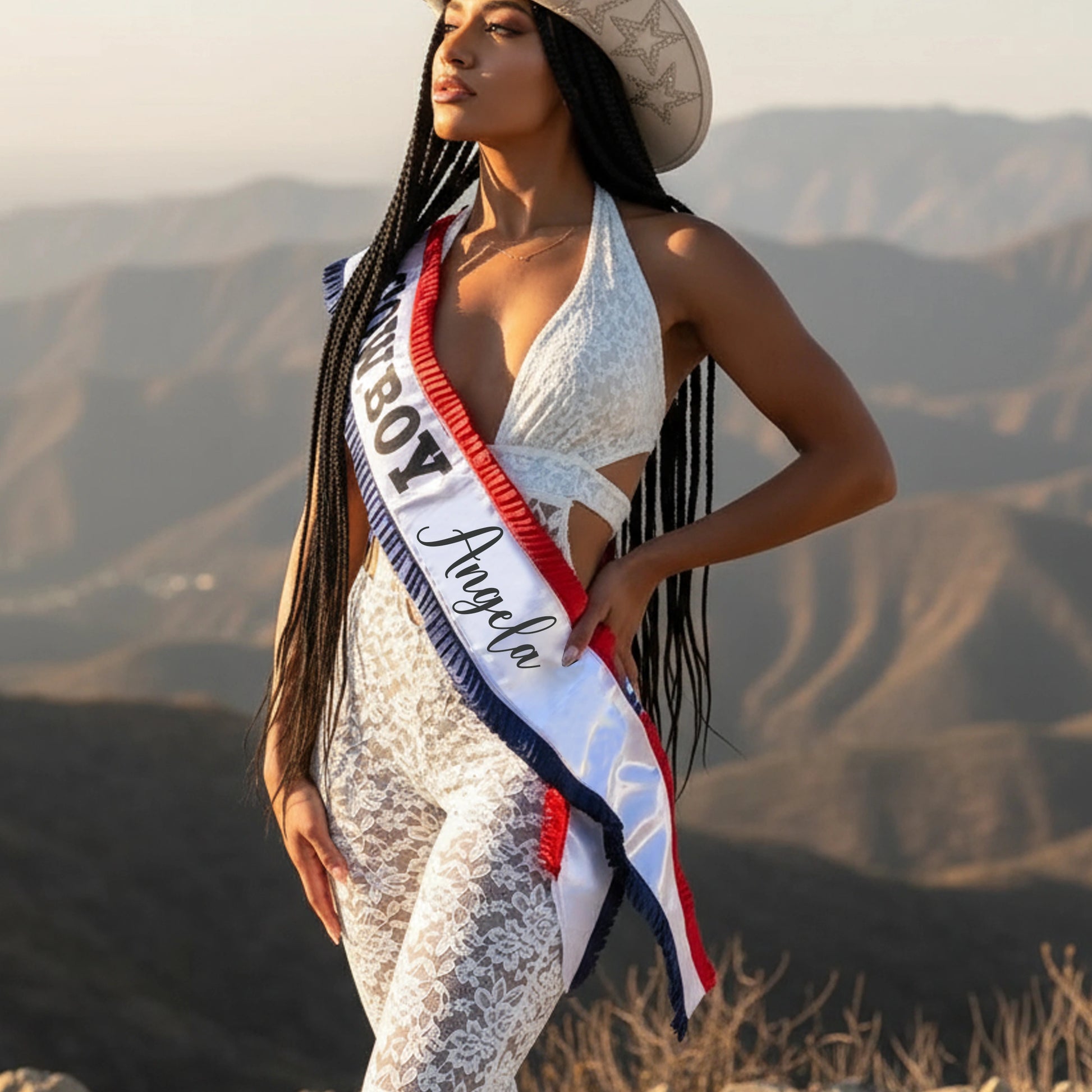 sasha fierce,  cowboy carter, beyince act ii 2, beyonce queen, personalised sash, bespoke sash.