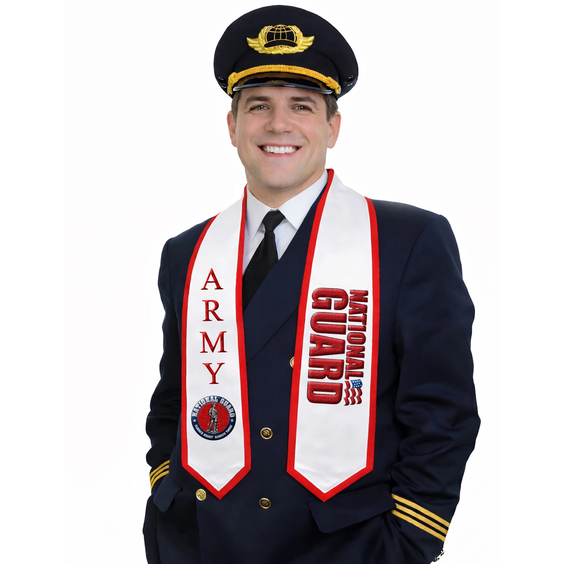 Custom embroidered army sash made from premium satin for military ceremonies