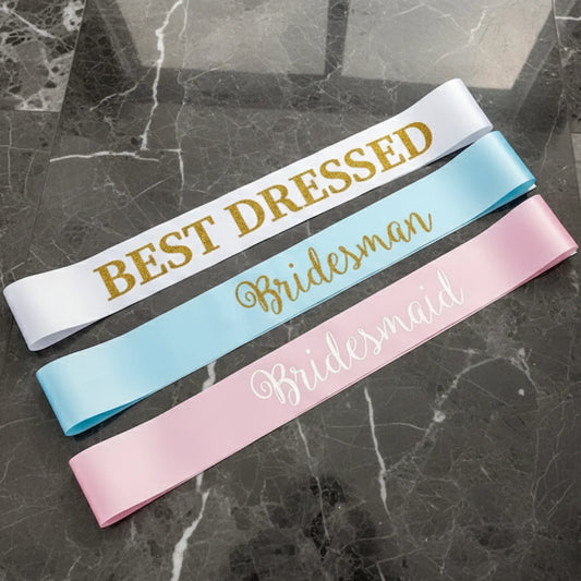 your text sash, bridal sash, graduation sash, wedding sash, party sash, baby shower sash, bridesmaid sash