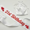 glittery sash, photo prop, 40th birthday sash, 30th birthday sash, graduation sash, baby shower sash,