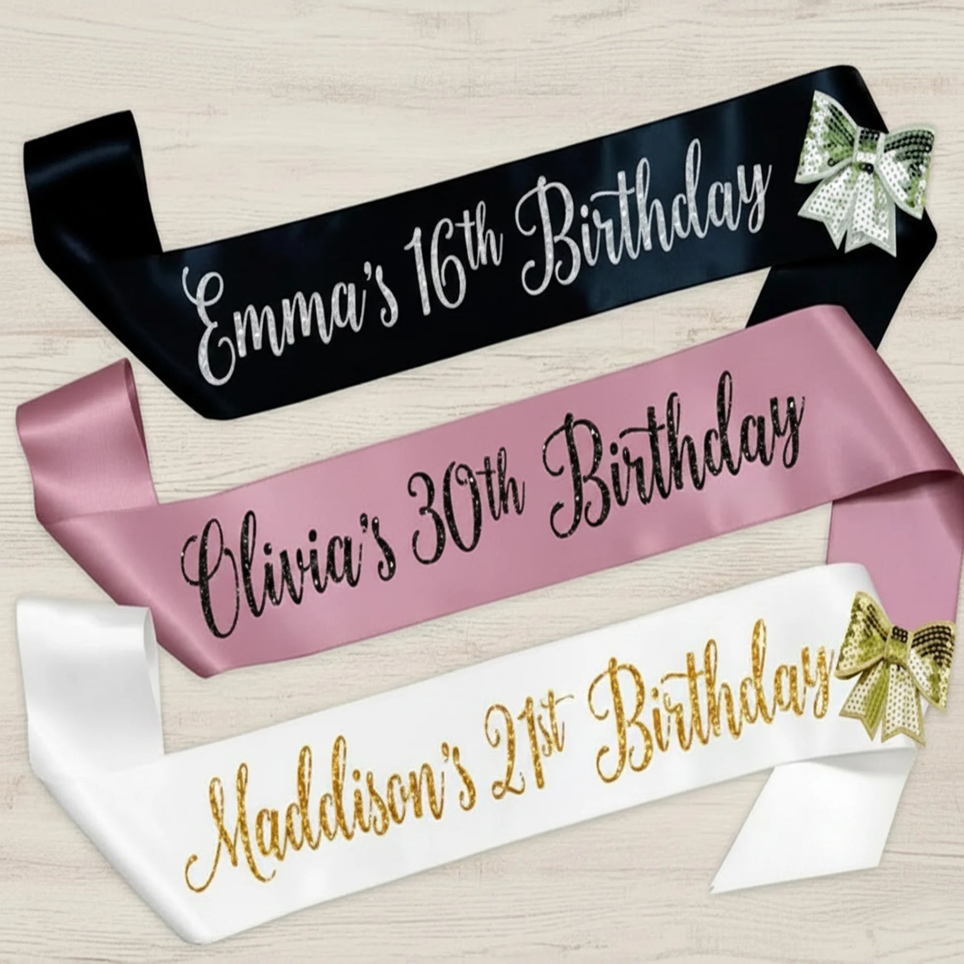 Sweet 16 Party, gradation sash, Sweet 16 Sash, birthday party sash, Sweet Sixteen Gift, Bachelorette Sash.