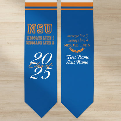 college custom sash, custom grad stoles, stole graduation, school logo stole, college stoles, embroidery stole.