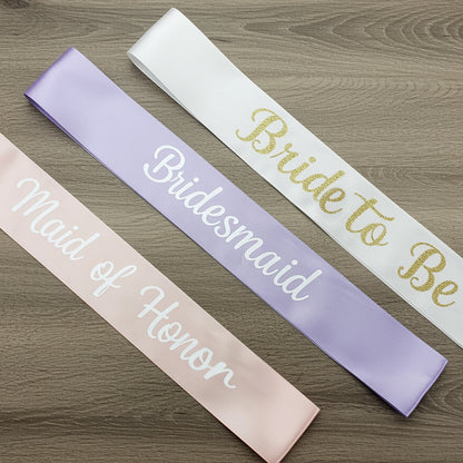 bridal shower, bride hair accessory, hen party sash, bride sash, hen sash, hens sash.
