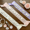 your text sash, bridal sash, graduation sash, wedding sash, party sash, baby shower sash