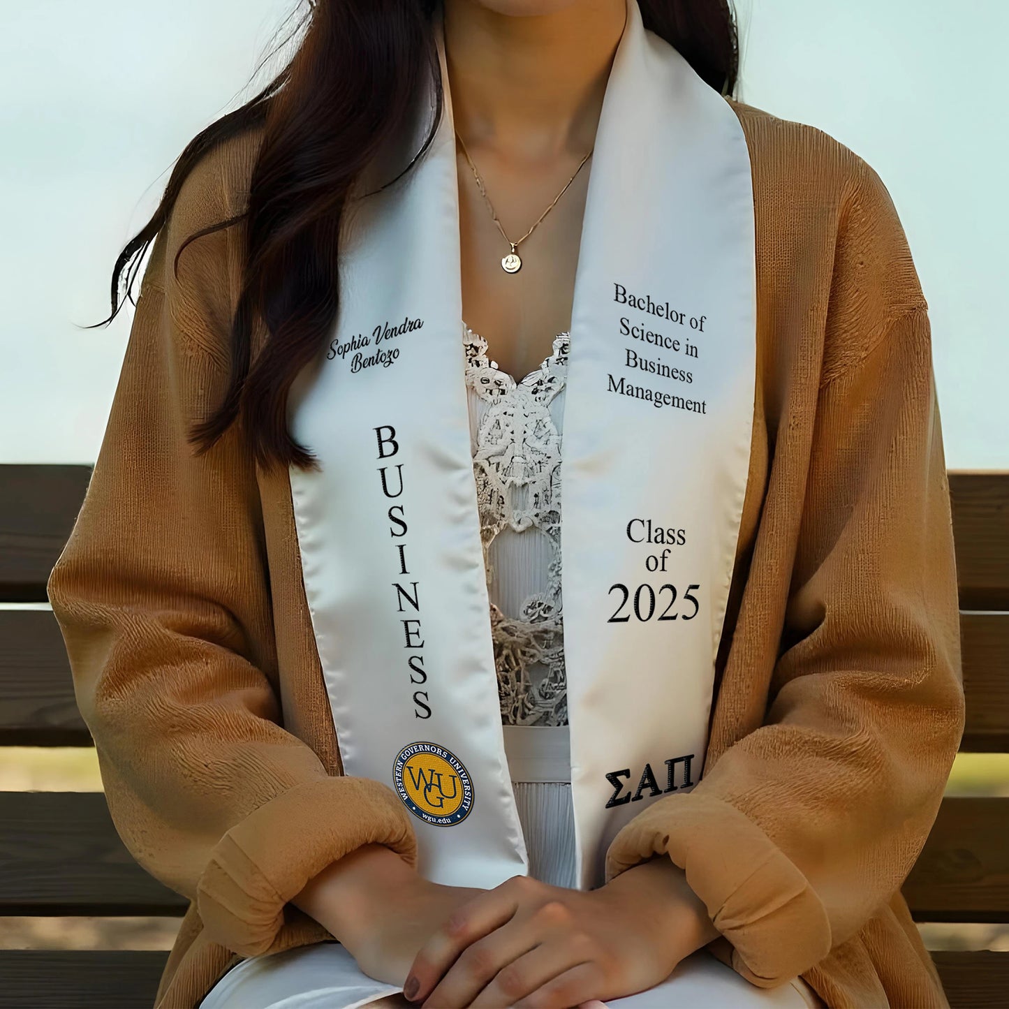 Customizable Stole, graduation stash, graduation stole, University Gift, stash.