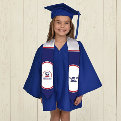 graduation gift, high school stole, stole with logo, logo graduation sash, custom grad stole.