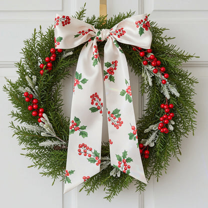 seasonal decor, fall porch decor, fall wreath bow ,monogram wreath sash, winter wreath sash.