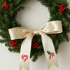 cottagecore decor, front door wreath, front door decor, seasonal decor, winter wreath sash.