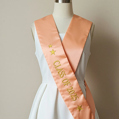 Class of the Year Sash, Sash, custom Sash, Personalized Sash, Sashes, custom Sashes.