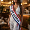 feyonce hen party, fancy dress sash, country and western, printed ribbon, pageant prom sash, bespoke sash.