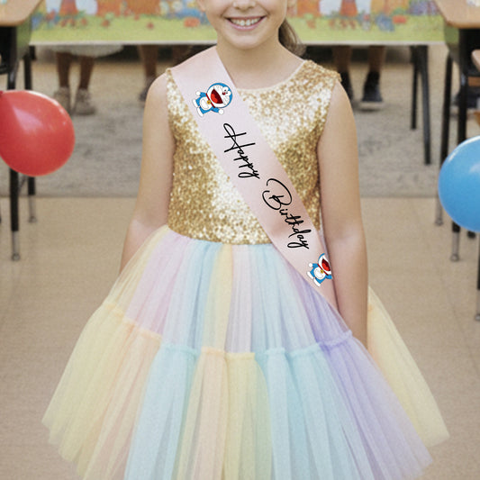 Personalized Sash, custom sash, 6th Birthday Sash, birthday girl sash, Pink Birthday Sash, Satin Sash, Sweet 6 Outfit