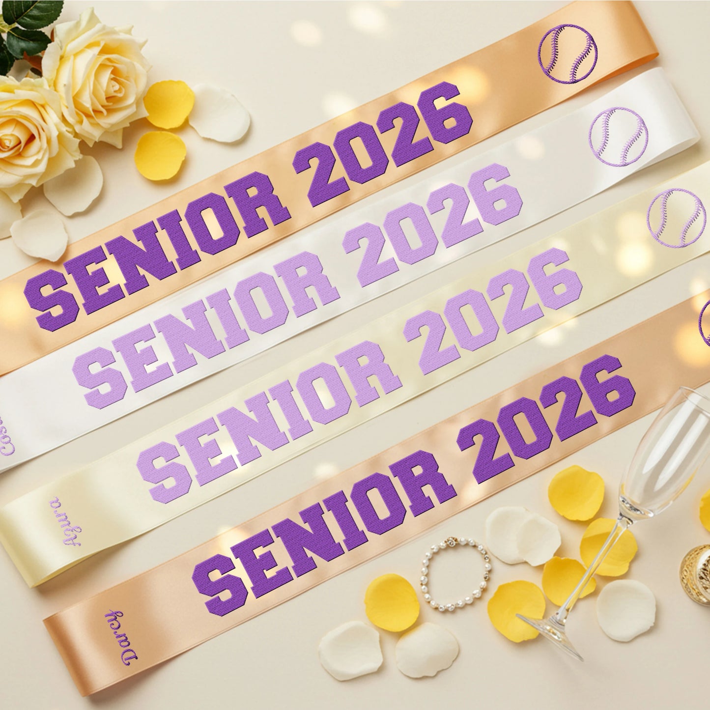 Cheerleader, custom embroidery, Sash, Senior Cheer Gift,  senior gift, Senior Girl, Senior Night.