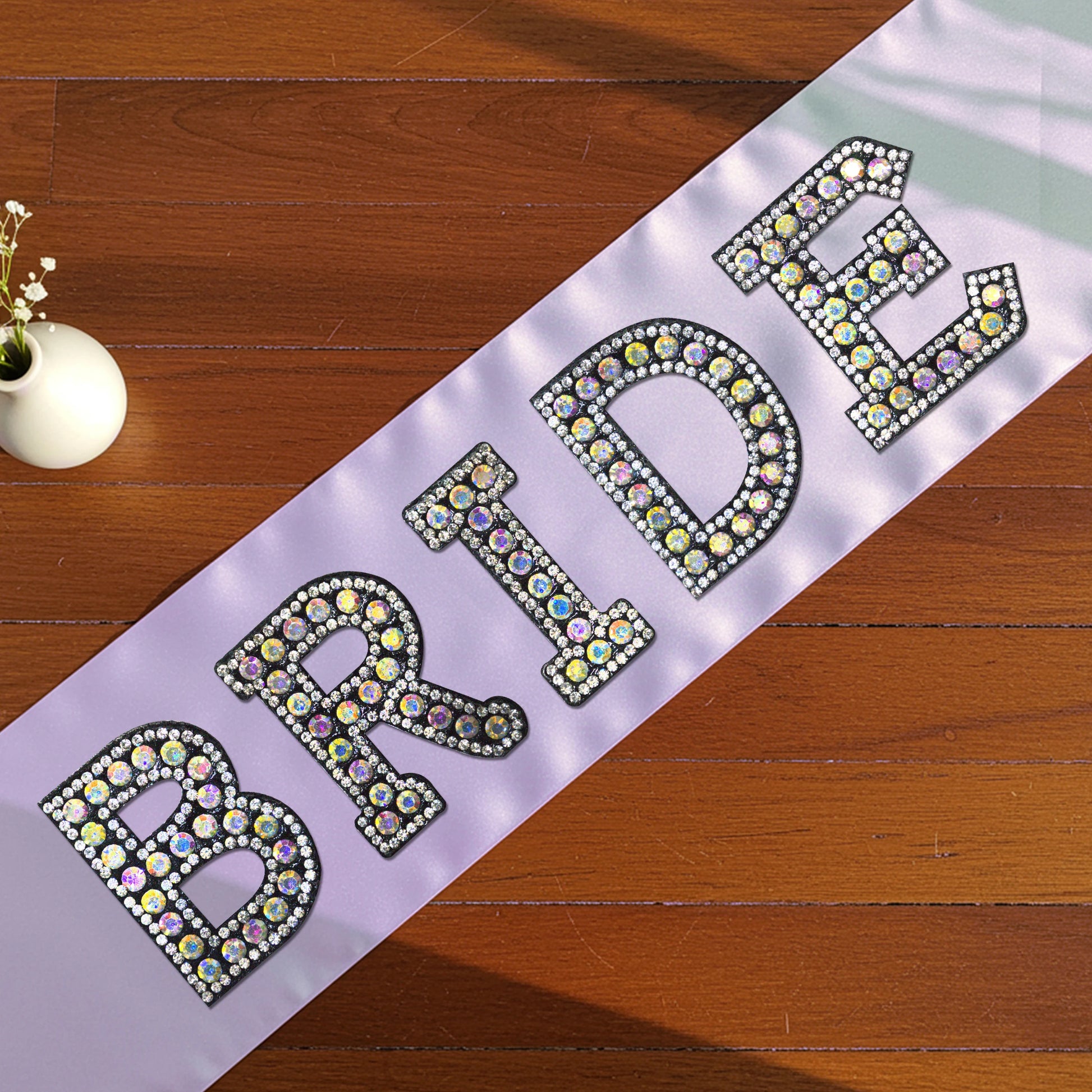 Bridesmaid Gifts, Bachelorette Party, diamond text sash, Custom Sash, 