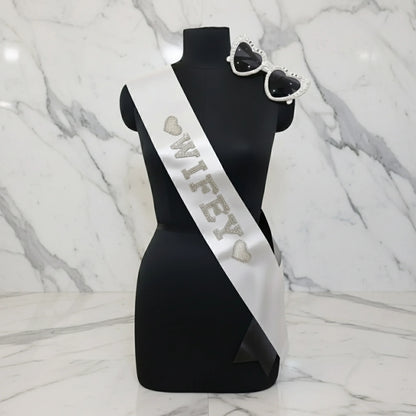 Party Sash, Bridesmaid Sash, Bachelorette Sash, Personalized Sash,
 Custom Sash, diamond text sash