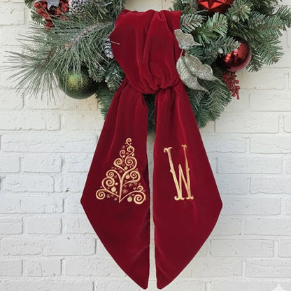 Easter Wreath Sash, Custom Sash, initial wreath sash, Valentine Wreath, Embroidered Wreath, Patriotic Wreath, Customized Sash