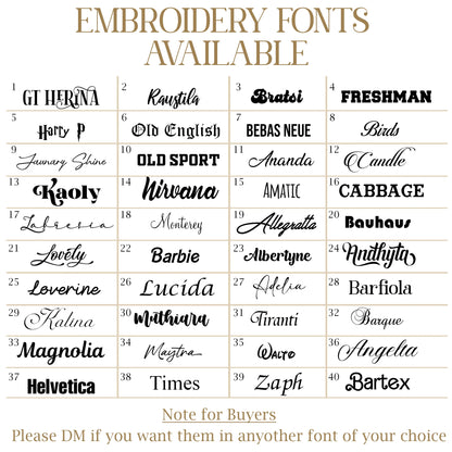 Embroidery Font, Font, Font Style, Type of Font, Type of Print, Type of embroidery, thread Style 