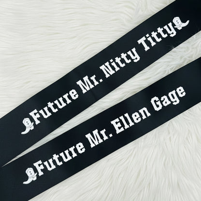 Bachelorette Sash, custom satin sash, Personalized Sash, Custom sash, Customized Sash, brithday sash.
