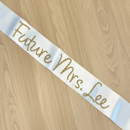 glittery sash, photo prop, 40th birthday sash, 30th birthday sash, graduation sash, baby shower sash.
