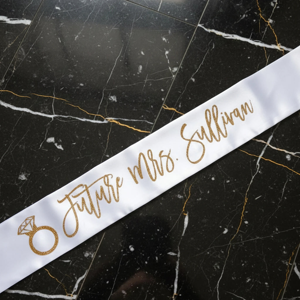 bridal sash, graduation sash, party sash, custom sash, Birthday sash, prom night, 