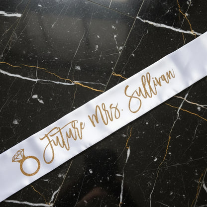 bridal sash, graduation sash, party sash, custom sash, Birthday sash, prom night, 
