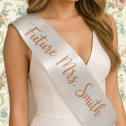 The Bride, Future Mrs, Bridal Party Sash, Bride Sash, The Bride Sash, wedding sash.