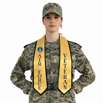 Personalized embroidered army satin sash for promotions and ceremonial events