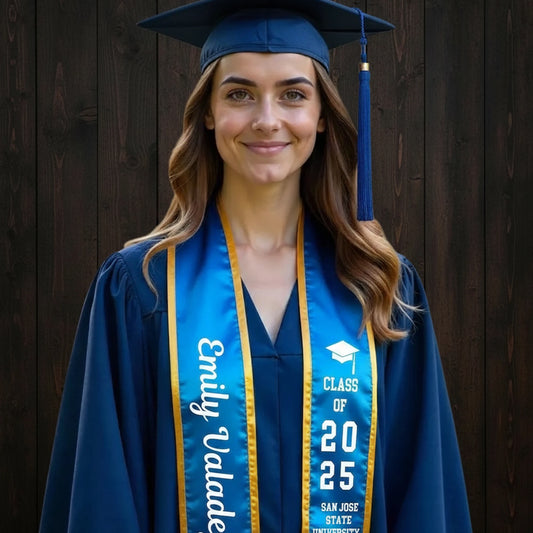 graduation, Graduation Gift, University Gift, stash, stole, graduation stole,3 Country Flag