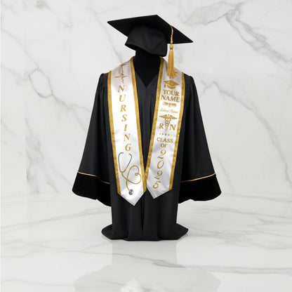 college graduation, custom graduation, class of 2025 stole, class of 2025 ,flag graduation sash, college custom sash