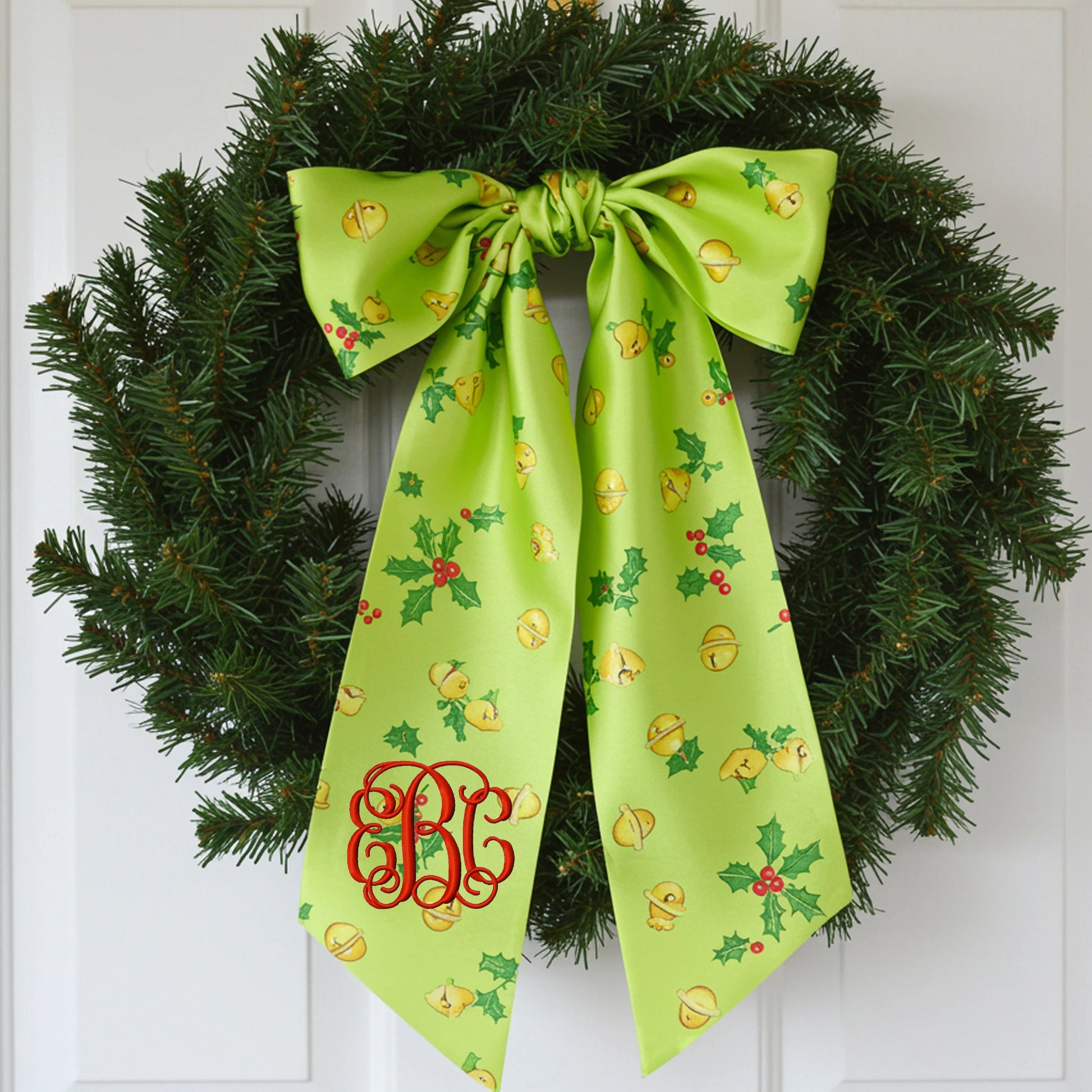 holiday decor, cottagecore decor, ront door wreath , front door decor, seasonal decor, winter wreath sash.