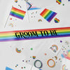 Pride, Ribbon, Gay Pride, LGBTQ, Rainbow Pride, Party Sash, Made in America, Wide Ribbon, Grosgrain Ribbon, Parade Sash