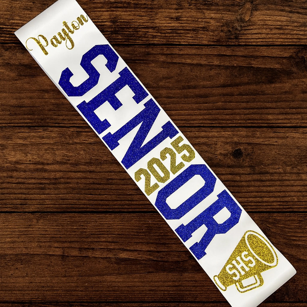 graduation sash, senior 2025 sash, graduate 2025,Personalized Sash, Custom Sash, graduate sash, Glitter Sash.               
