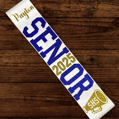 graduation sash, senior 2025 sash, graduate 2025,Personalized Sash, Custom Sash, graduate sash, Glitter Sash.               
