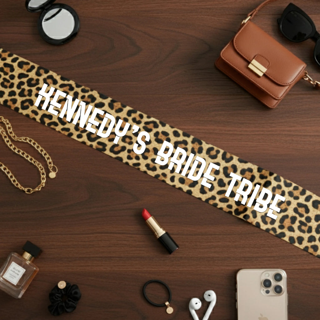 bachelorette party, Animal Print Sash, bridal sash, wedding sash, bride to be sash, bridesmaid sash, bachelorette sash
