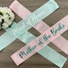 mother of the bride, hen sash, hen party sash, birthday sash, bridesmaid proposal, Bride Tribe Sash.