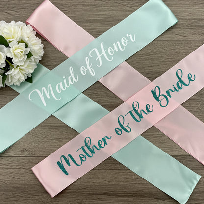 mother of the bride, hen sash, hen party sash, birthday sash, bridesmaid proposal, Bride Tribe Sash.