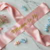 pregnancy party sash, mommy to be sash, baby shower sash, mother to be sash, pregnancy sash.