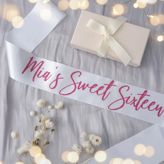 Custom Sash, Personalised Ribbon, Personalised Sash , Hed Party, Anniversary Sash, Celebration Sash, Printed Sash.