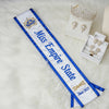 graduation sash, miss universe, miss universe sash, miss usa pageant, pageant sash, party sash