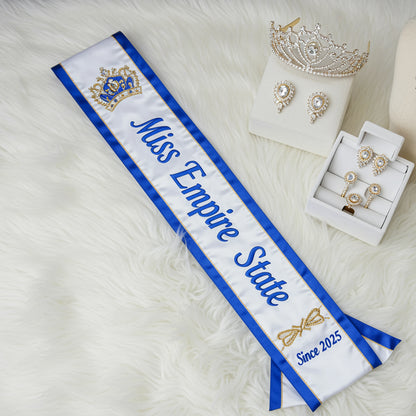 graduation sash, miss universe, miss universe sash, miss usa pageant, pageant sash, party sash